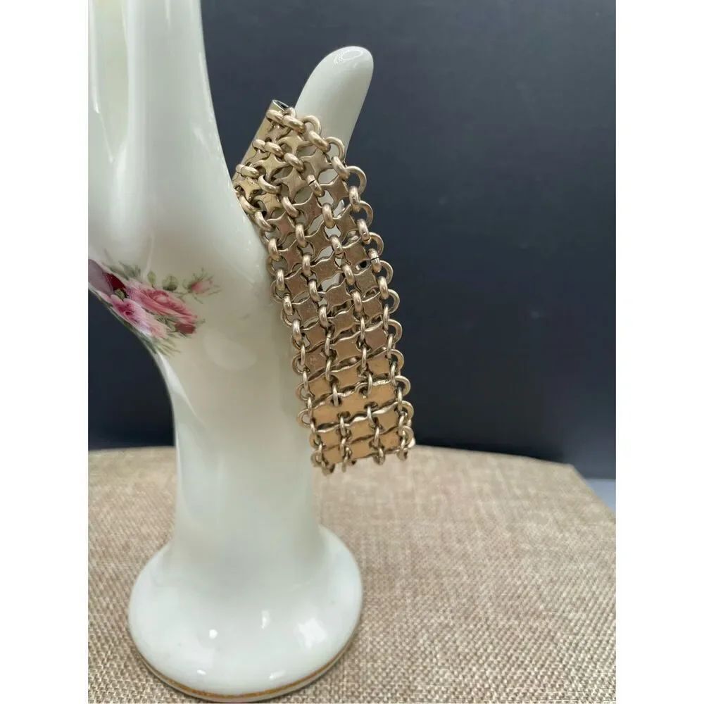 Kenneth Cole Reaction Gold Tone Metal Ball Stretch Bracelet
